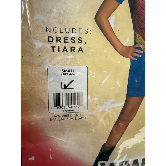 Wonder Woman Halloween Costume WW84 Dress & Tiara Girls‎ Size Small (4-6) NWT - Picture 2 of 3